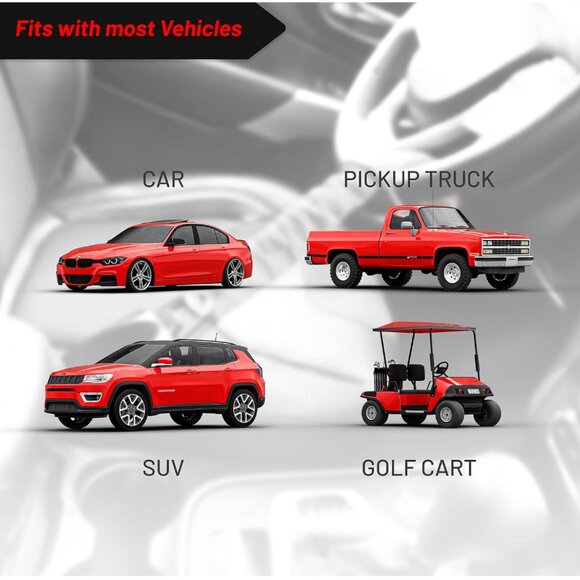 Vinsify Anti-Theft Steering Wheel Lock - Red, Lightweight, Easy to Handle - Picture 7 of 8